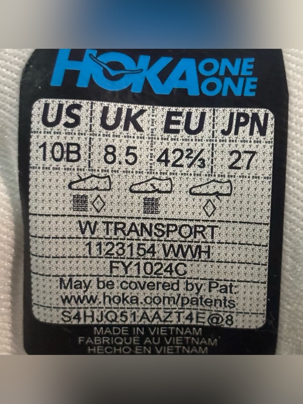 Hoka Transport Running Athletic Hiking White  1123154 WWH Wmns 7 7.5 8 9 9.5 10 - Picture 12 of 12